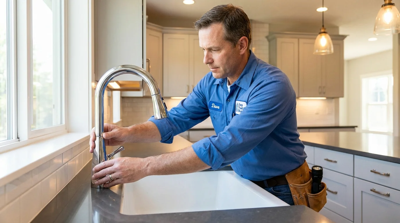 Kitchen faucet installation by Johns Plumbing LLC in Masury