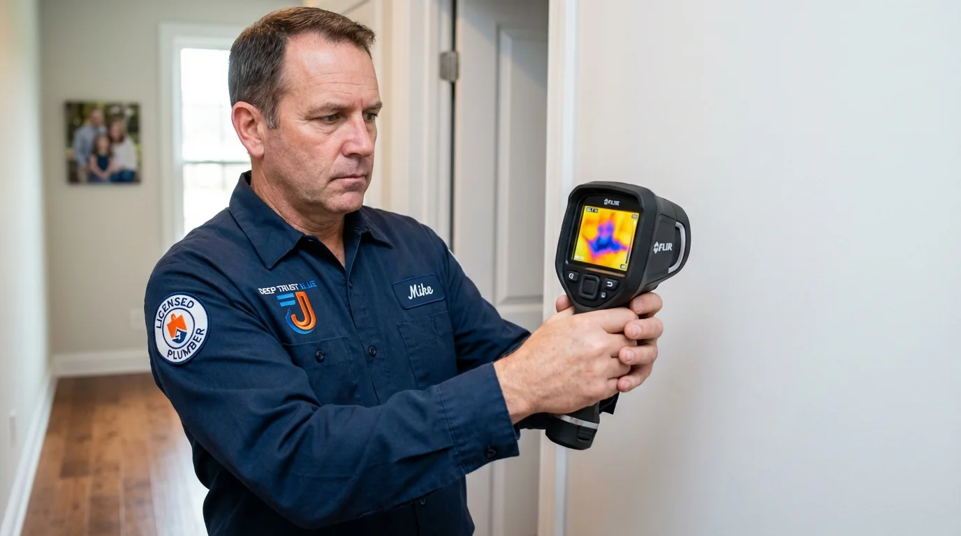 Thermal imaging leak detection by Johns Plumbing LLC in Masury